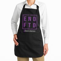 End Ftd Distressed Frontotemporal Dementia Awareness Full-Length Apron With Pockets