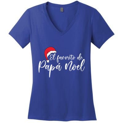 El Favorito De Papá Noel Santa ClausS Favorite Christmas Gift Women's V-Neck T-Shirt