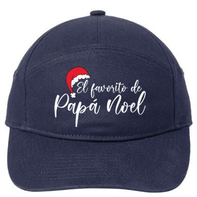 El Favorito De Papá Noel Santa ClausS Favorite Christmas Gift 7-Panel Snapback Hat