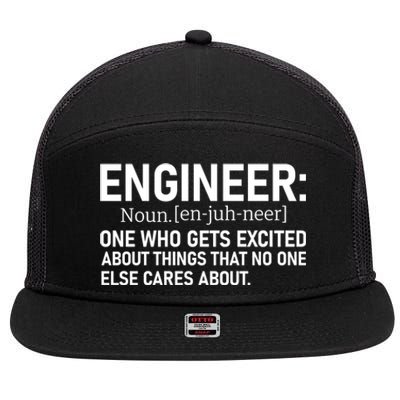 Engineer FatherS Day Meaningful Gift 7 Panel Mesh Trucker Snapback Hat