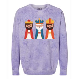 Epiphany Feliz Dia De Reyes Three Wise Happy Holy Kings Colorblast Crewneck Sweatshirt