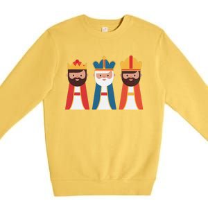 Epiphany Feliz Dia De Reyes Three Wise Happy Holy Kings Premium Crewneck Sweatshirt