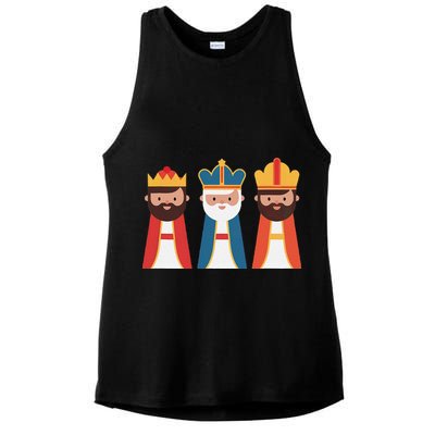 Epiphany Feliz Dia De Reyes Three Wise Happy Holy Kings Ladies PosiCharge Tri-Blend Wicking Tank