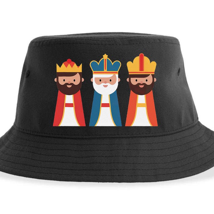 Epiphany Feliz Dia De Reyes Three Wise Happy Holy Kings Sustainable Bucket Hat