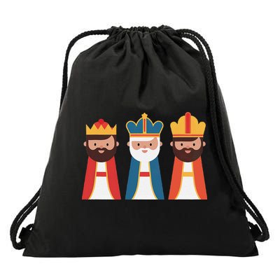 Epiphany Feliz Dia De Reyes Three Wise Happy Holy Kings Drawstring Bag