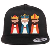 Epiphany Feliz Dia De Reyes Three Wise Happy Holy Kings Flat Bill Trucker Hat