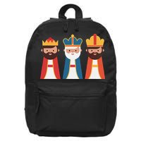 Epiphany Feliz Dia De Reyes Three Wise Happy Holy Kings 16 in Basic Backpack