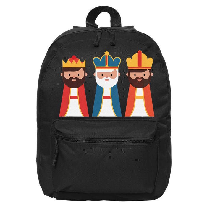 Epiphany Feliz Dia De Reyes Three Wise Happy Holy Kings 16 in Basic Backpack