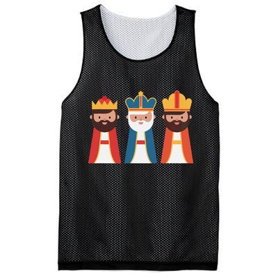 Epiphany Feliz Dia De Reyes Three Wise Happy Holy Kings Mesh Reversible Basketball Jersey Tank
