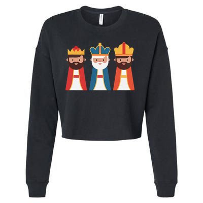 Epiphany Feliz Dia De Reyes Three Wise Happy Holy Kings Cropped Pullover Crew