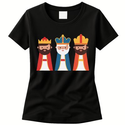 Epiphany Feliz Dia De Reyes Three Wise Happy Holy Kings Womens T-Shirt