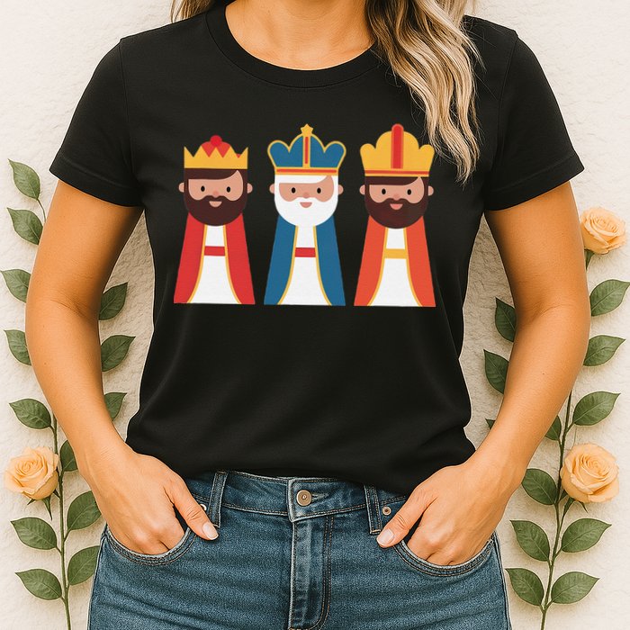 Epiphany Feliz Dia De Reyes Three Wise Happy Holy Kings Womens T-Shirt