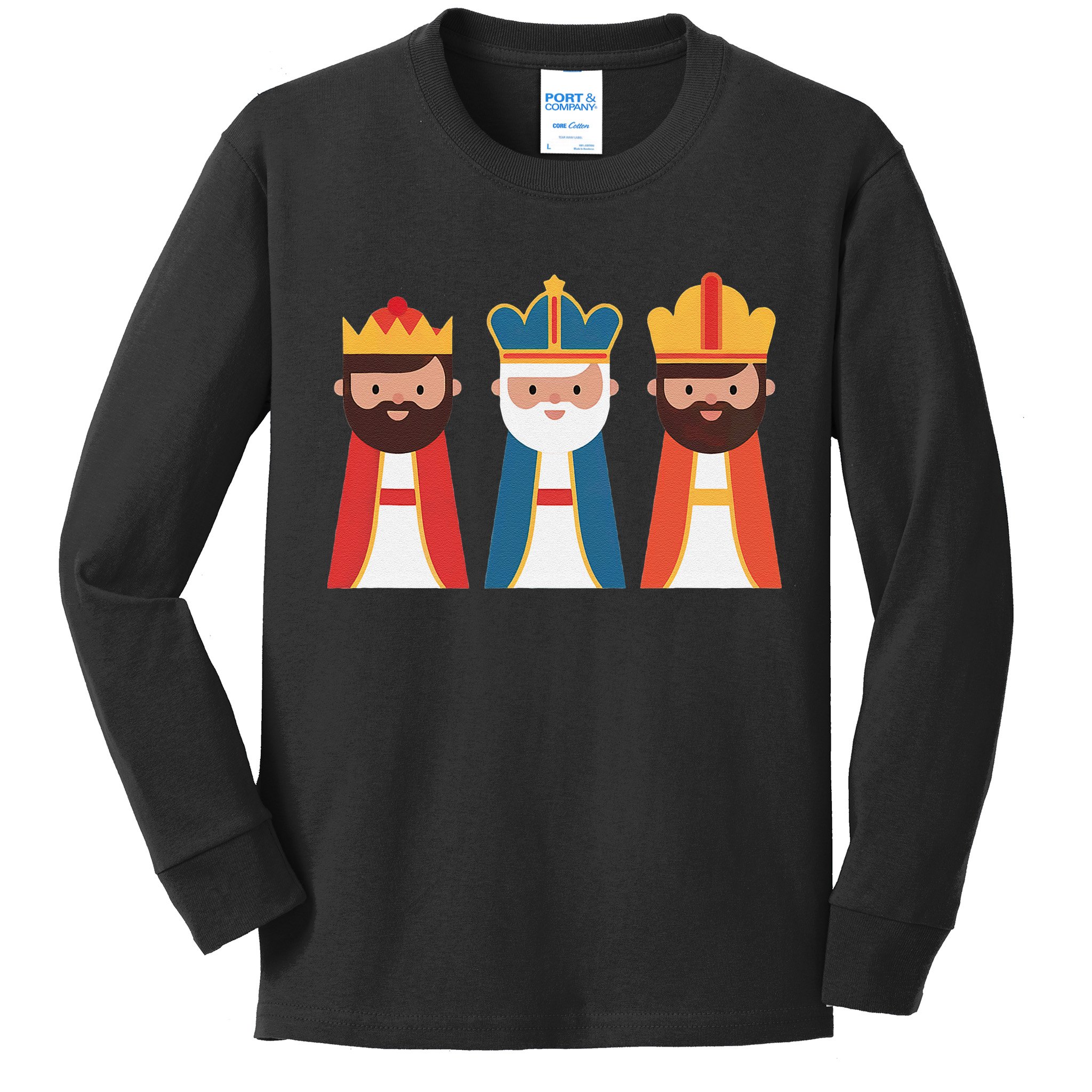 Epiphany Feliz Dia De Reyes Three Wise Happy Holy Kings Kids Long Sleeve Shirt