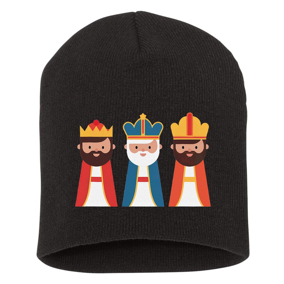Epiphany Feliz Dia De Reyes Three Wise Happy Holy Kings Short Acrylic Beanie