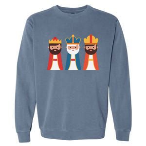 Epiphany Feliz Dia De Reyes Three Wise Happy Holy Kings Garment-Dyed Sweatshirt