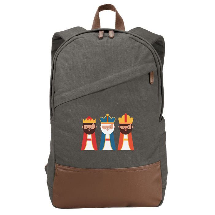 Epiphany Feliz Dia De Reyes Three Wise Happy Holy Kings Cotton Canvas Backpack
