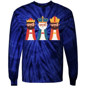 Epiphany Feliz Dia De Reyes Three Wise Happy Holy Kings Tie-Dye Long Sleeve Shirt