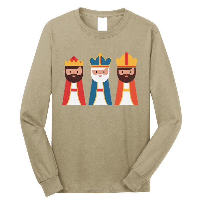 Epiphany Feliz Dia De Reyes Three Wise Happy Holy Kings Long Sleeve Shirt