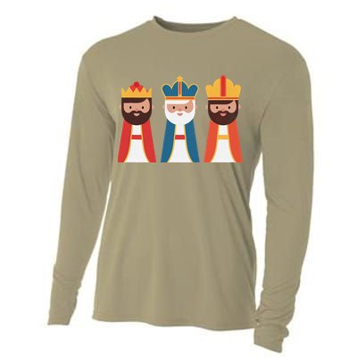 Epiphany Feliz Dia De Reyes Three Wise Happy Holy Kings Cooling Performance Long Sleeve Crew