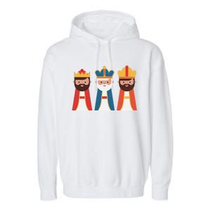 Epiphany Feliz Dia De Reyes Three Wise Happy Holy Kings Garment-Dyed Fleece Hoodie