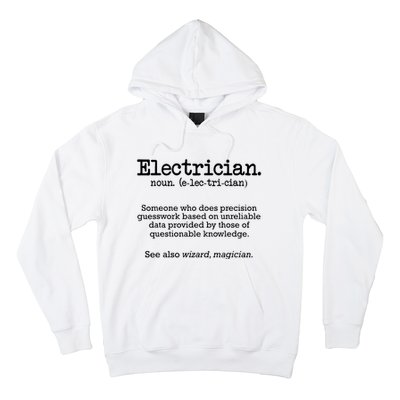 Electrician Funny Dictionary Definition Hoodie