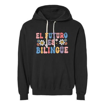 El Futuro Es Bilingue Garment-Dyed Fleece Hoodie