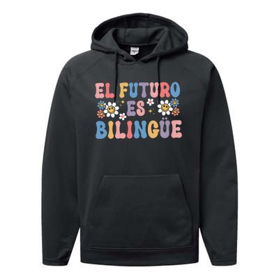 El Futuro Es Bilingue Performance Fleece Hoodie