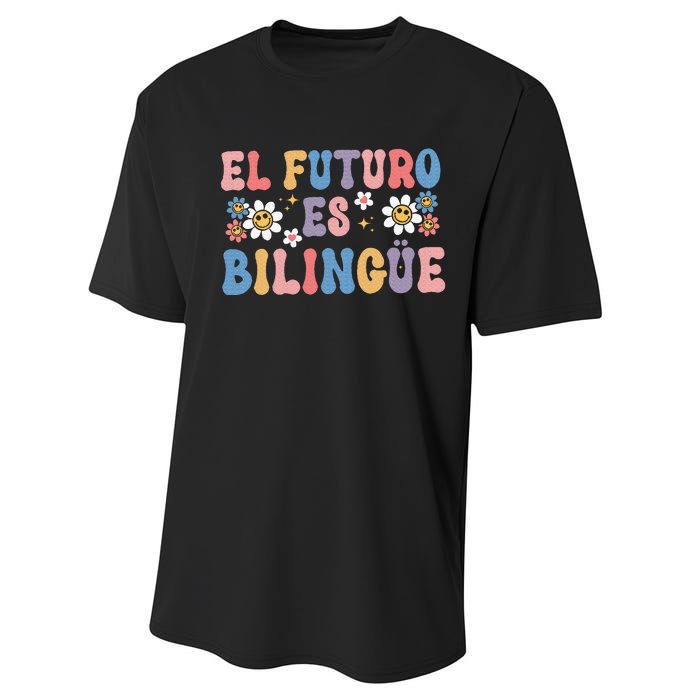 El Futuro Es Bilingue Performance Sprint T-Shirt