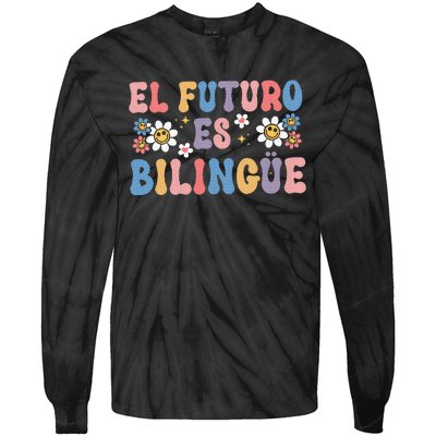 El Futuro Es Bilingue Tie-Dye Long Sleeve Shirt