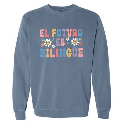 El Futuro Es Bilingue Garment-Dyed Sweatshirt