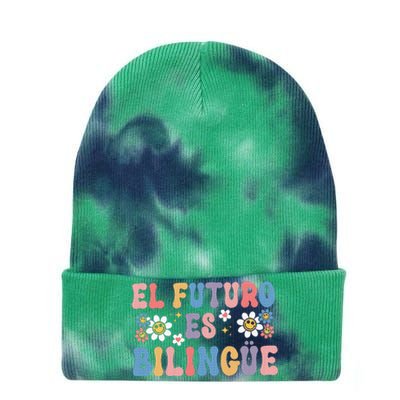 El Futuro Es Bilingue Tie Dye 12in Knit Beanie