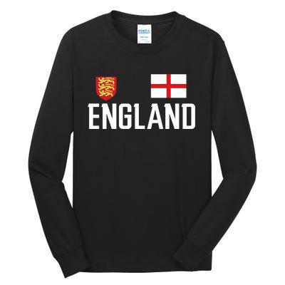 England Flag English Football Soccer Fan Tall Long Sleeve T-Shirt