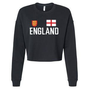 England Flag English Football Soccer Fan Cropped Pullover Crew