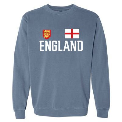 England Flag English Football Soccer Fan Garment-Dyed Sweatshirt