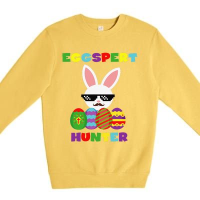 Easter Funny Egg Hunter Costume Gifts For Premium Crewneck Sweatshirt