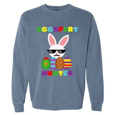 Easter Funny Egg Hunter Costume Gifts For Garment-Dyed Sweatshirt