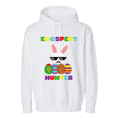 Easter Funny Egg Hunter Costume Gifts For Garment-Dyed Fleece Hoodie