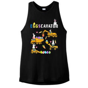 EggsCavator Funny Easter Egg Hunt Ladies PosiCharge Tri-Blend Wicking Tank