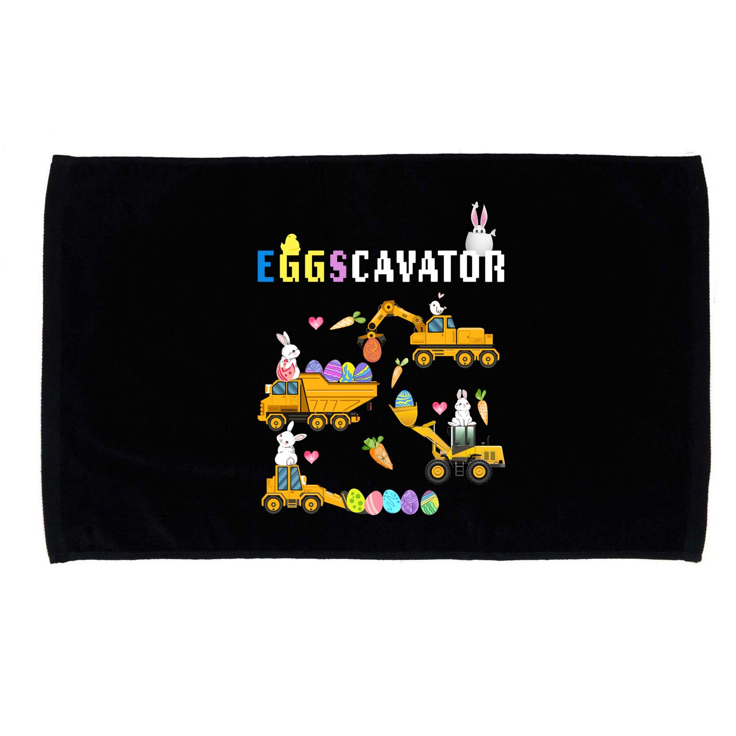 EggsCavator Funny Easter Egg Hunt Microfiber Hand Towel