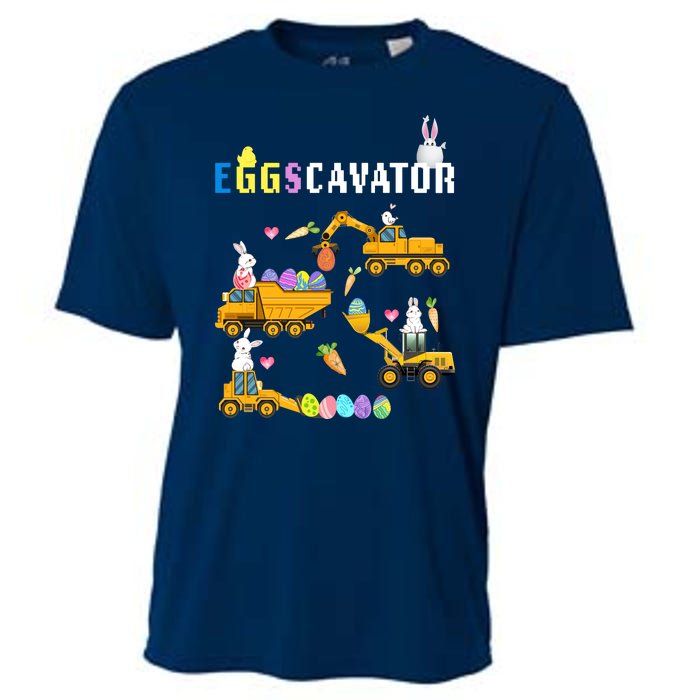 EggsCavator Funny Easter Egg Hunt Cooling Performance Crew T-Shirt