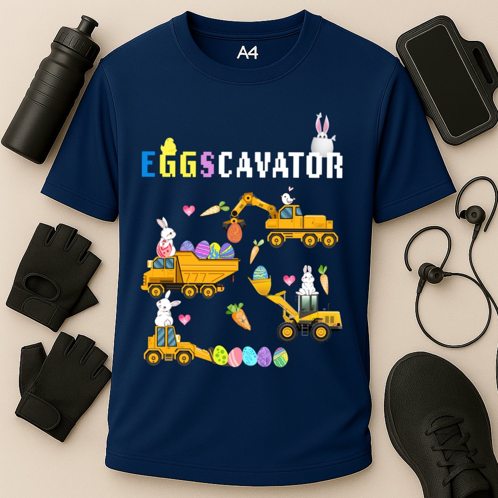 EggsCavator Funny Easter Egg Hunt Performance Shirt