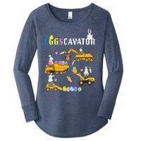 EggsCavator Funny Easter Egg Hunt Women's Perfect Tri Tunic Long Sleeve Shirt