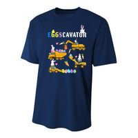 EggsCavator Funny Easter Egg Hunt Youth Performance Sprint T-Shirt