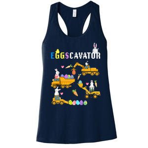 EggsCavator Funny Easter Egg Hunt Women's Racerback Tank