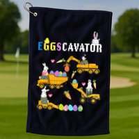 EggsCavator Funny Easter Egg Hunt Golf Towel