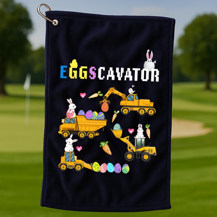 EggsCavator Funny Easter Egg Hunt Golf Towel
