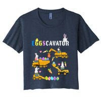 EggsCavator Funny Easter Egg Hunt Crop Top