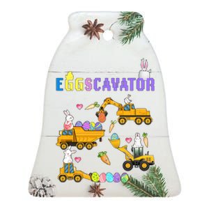 EggsCavator Funny Easter Egg Hunt Ceramic Bell Ornament