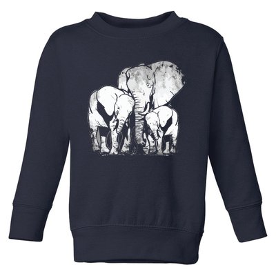 Elephant Family Elephant Toddler Sweatshirt