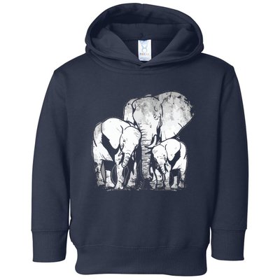 Elephant Family Elephant Toddler Hoodie